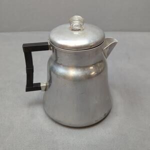 Vintage WEAR-EVER Aluminum Percolator Coffee Pot X-3012 with Glass Knob